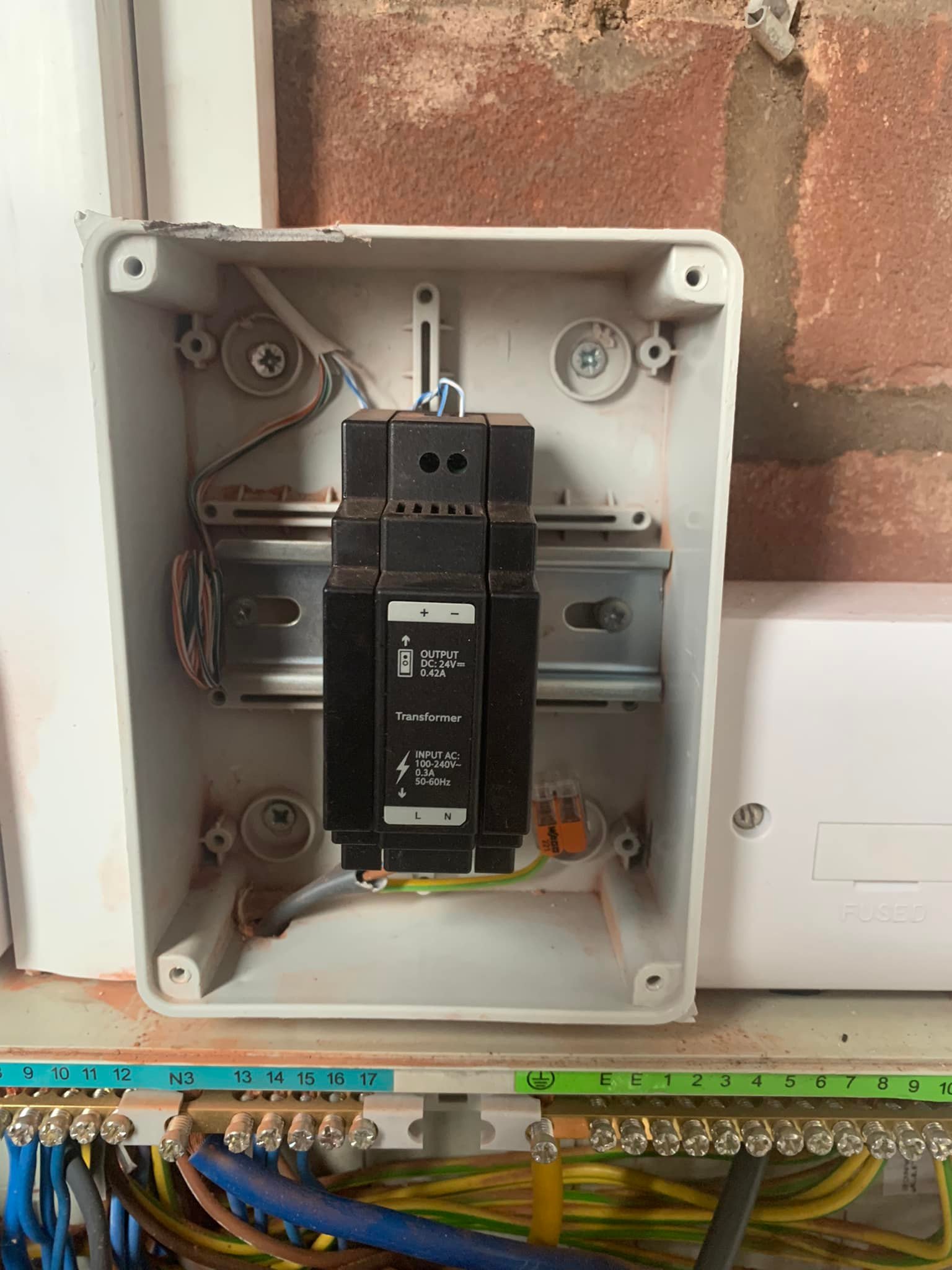 Inside of doorbell control box